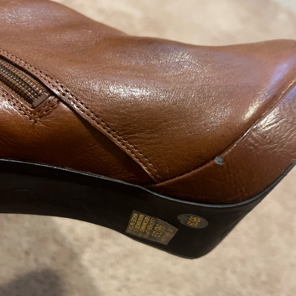 Jessica Simpson Brown Khalan Leather Platform Heel Knee-High Boots size 9B - Picture 12 of 13